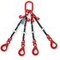 Elingue de levage chaîne Ø 8 mm 4 brins, 3 m avec crochet raccourcisseur